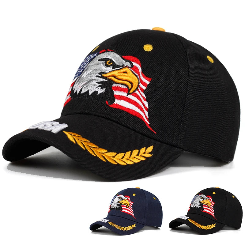 Unisex USA Eagle Embroidery Baseball Caps Spring and Autumn Outdoor Adjustable Casual Hats Sunscreen Hat Unisex USA Eagle Embroidery Baseball Caps Spring and Autumn Outdoor Adjustable Casual Hats Sunscreen Hat